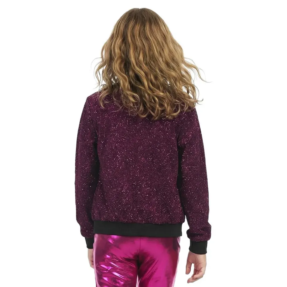 Glitterjacka Rosa för Barn