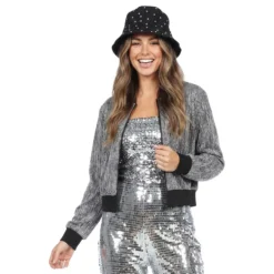 Glitterjacka Silver
