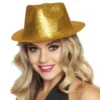 Glittrande Guld Hatt