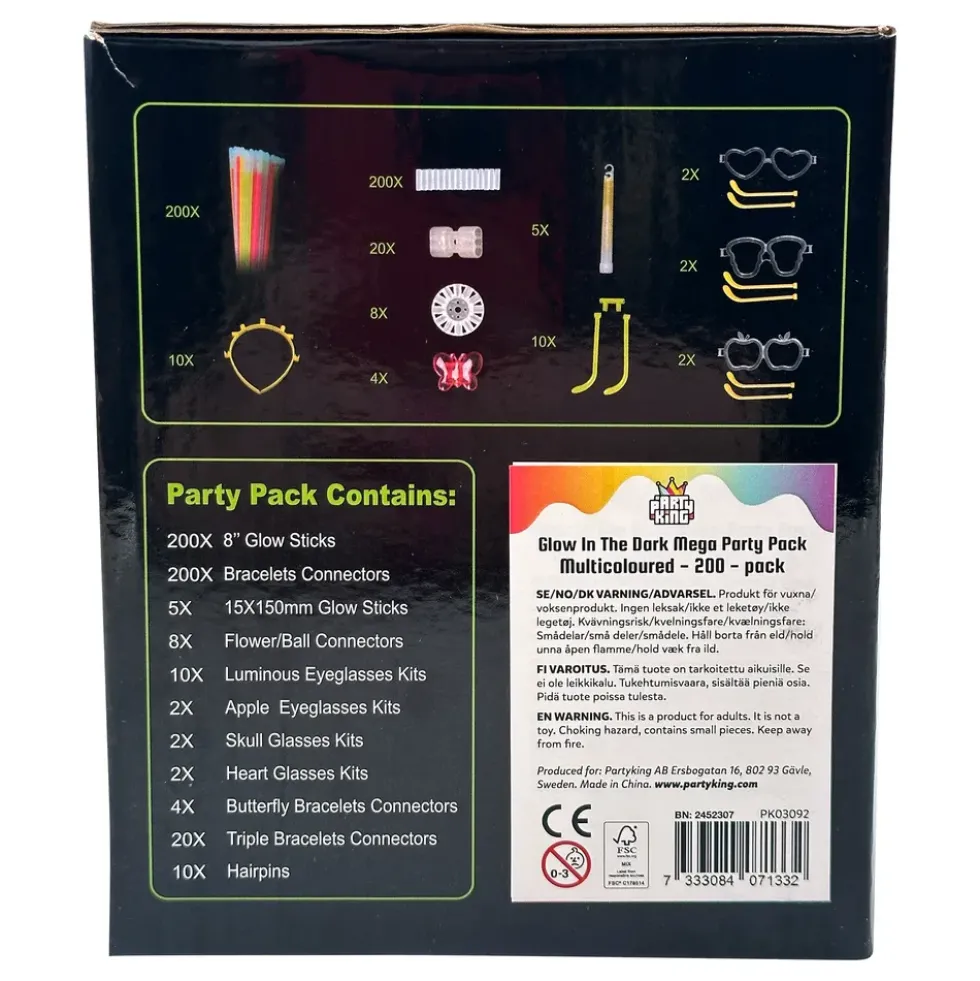 Glowsticks Partypack Mega