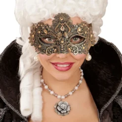 Ögonmask med Strass Brons