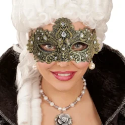 Ögonmask med Strass Guld