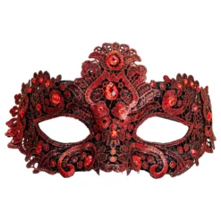 Ögonmask med Strass Röd