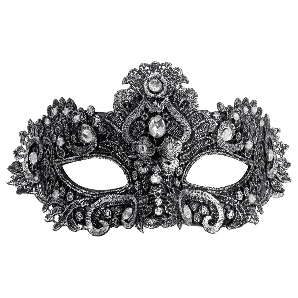 Ögonmask Strass Silver
