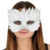 Ögonmask Venetian Fjädrar Vit