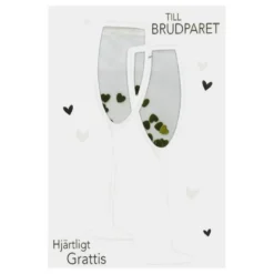 Gratulationskort Bröllop Glas
