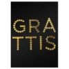 Gratulationskort Grattis Svart/Guld