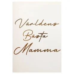 Gratulationskort Guld V.B Mamma med Kuvert