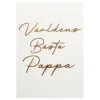 Gratulationskort Guld V.B Pappa med Kuvert