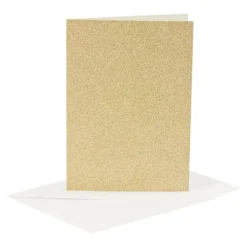 Gratulationskort med Kuvert Guld Glitter