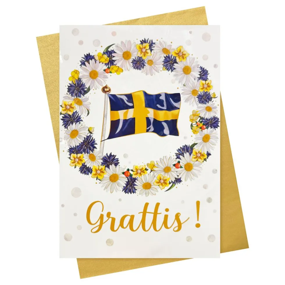 Gratulationskort Sverige Grattis