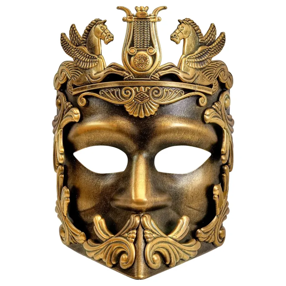Grekisk Mask Guld