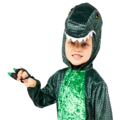 Grön Dinosaurie Barn Maskeraddräkt