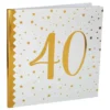 Gästbok 40 Vit/Guld