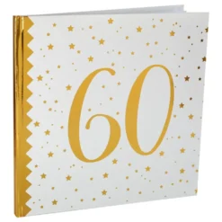 Gästbok 60 Vit/Guld