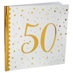 Gästbok 50 Vit/Guld