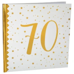 Gästbok 70 Vit/Guld