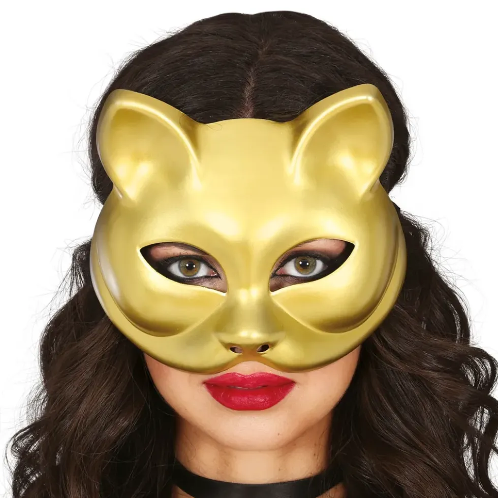 Guldfärgad Kattmask