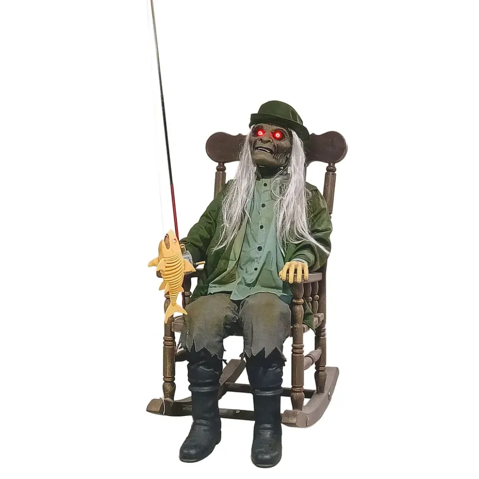 Gungande Fiskare Zombie Animerad Prop