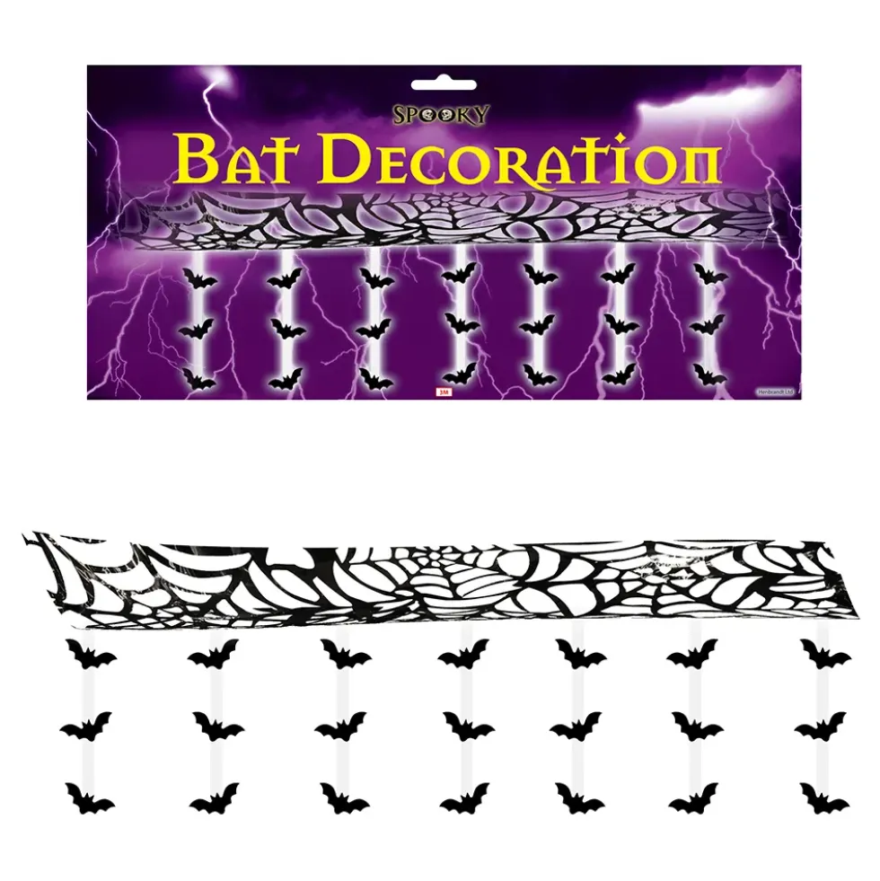 Halloweendekoration Spindelnät med Fladdermöss