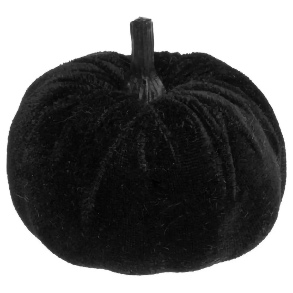 Halloweenpumpa i Sammet Mini Svart