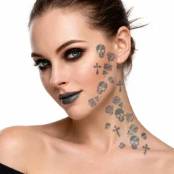 Halloween Tatueringar Silver
