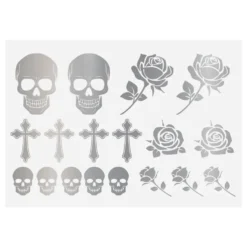 Halloween Tatueringar Silver