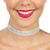 Halsband Choker med Strass Silver