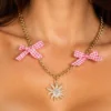 Halsband Dirndl Guld med Rosetter