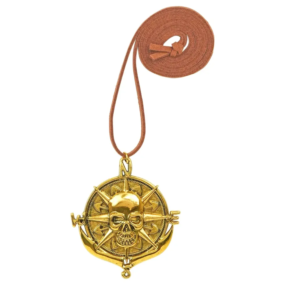 Halsband Medaljong Pirat med Dödskalle