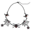 Halsband Svart med Spindlar