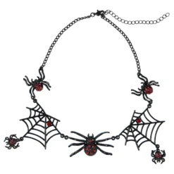 Halsband Svart med Spindlar