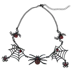 Halsband Svart med Spindlar
