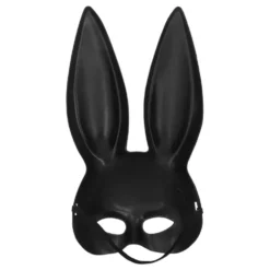 Halvmask Kanin Svart