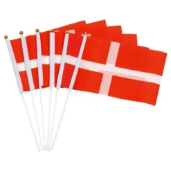 Handflaggor Danska Flaggan
