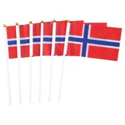 Handflaggor Norska Flaggan