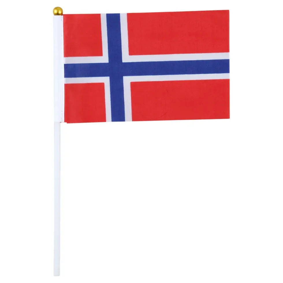 Handflaggor Norska Flaggan