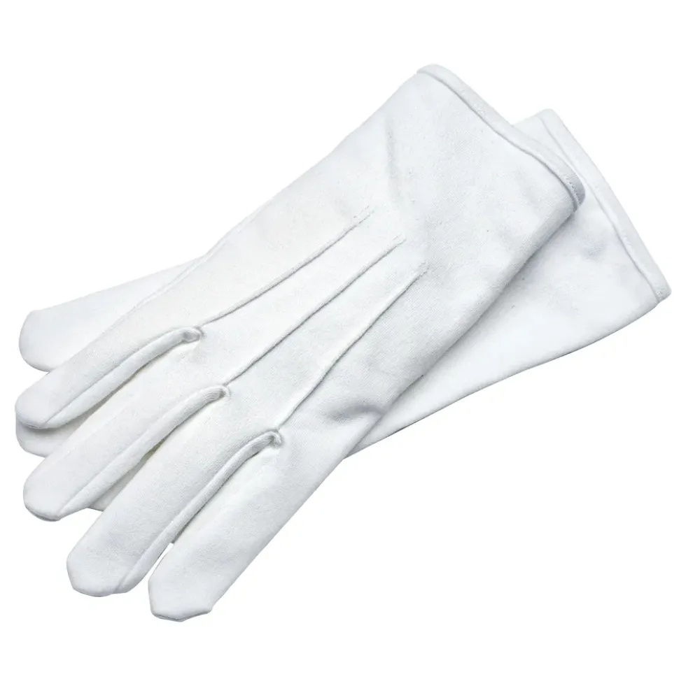 Handskar Vita Ribbade Deluxe
