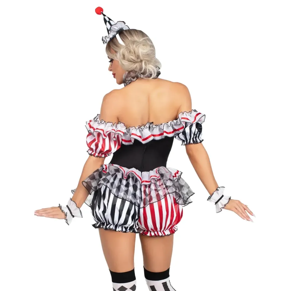 Harlequin Clown Deluxe Maskeraddräkt