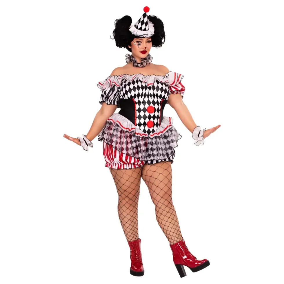 Harlequin Clown Deluxe Maskeraddräkt