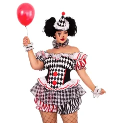 Harlequin Clown Deluxe Maskeraddräkt