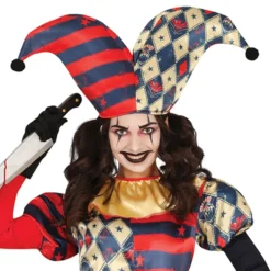 Harlequin Gycklare Dam Maskeraddräkt
