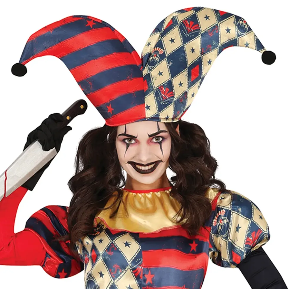 Harlequin Gycklare Dam Maskeraddräkt