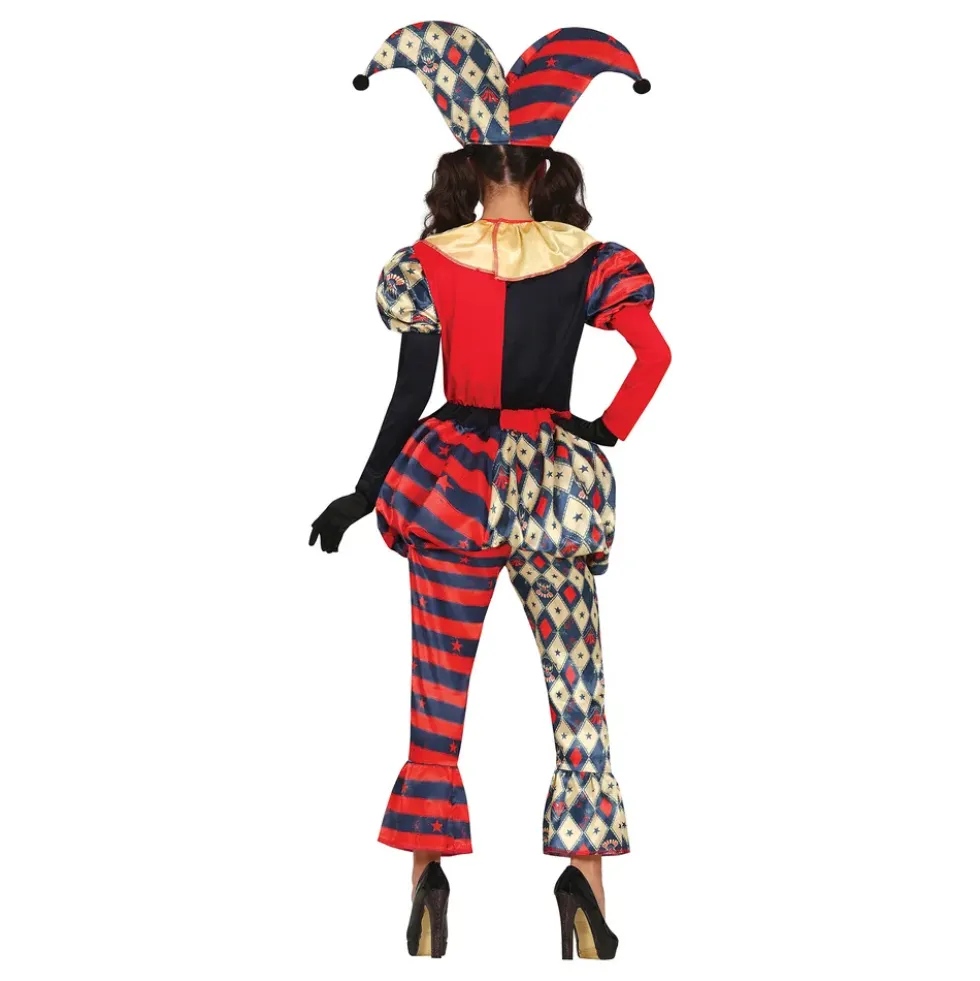 Harlequin Gycklare Dam Maskeraddräkt