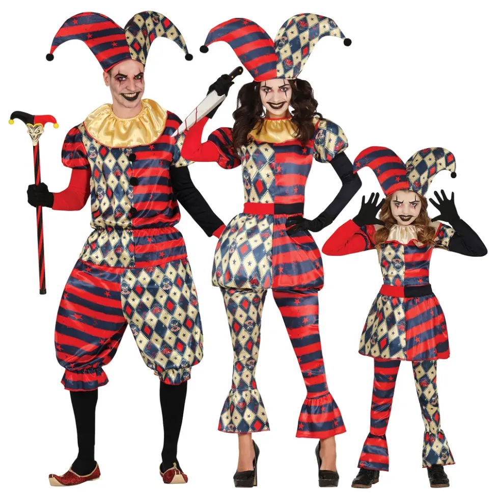Harlequin Gycklare Dam Maskeraddräkt