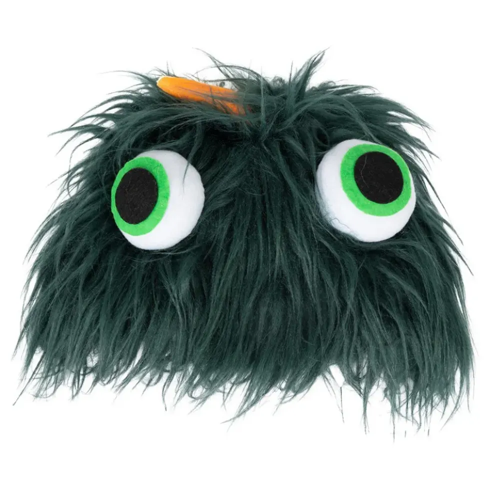 Hatt Fluffigt Monster Mörkgrön