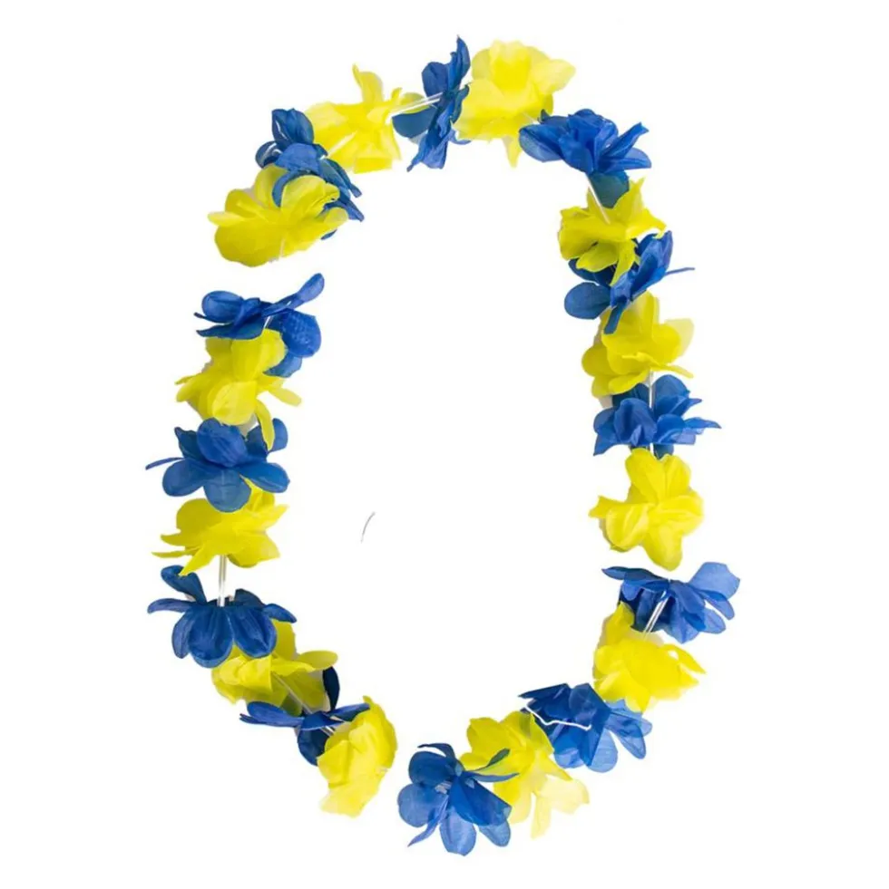Hawaiikrans Blå/Gul