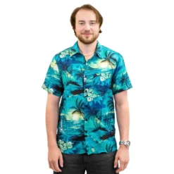 Hawaiiskjorta Herr Turkos