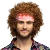 Hippie Peruk med Pannband