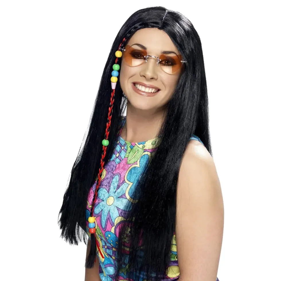 Hippieperuk Svart